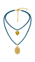 Virgen María + Pearl (Yello-Blue)