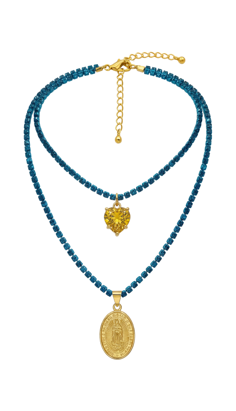 Virgen María + Pearl (Yello-Blue)